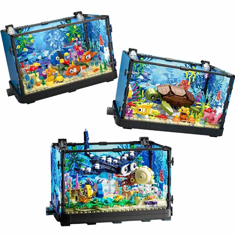 Aquarium Fish Game - Zestaw klocków do budowy akwarium ze