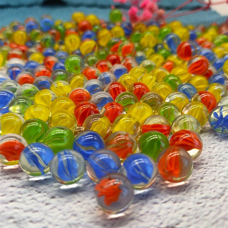 Aquarium Fish Game - 100/200 SZTUK 14mm Kolorowe Szklane Kulki