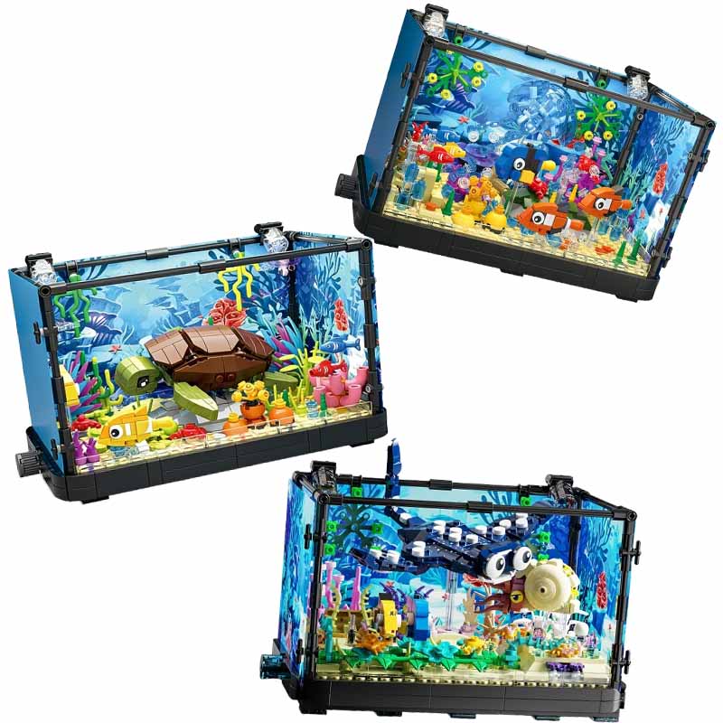 Aquarium Fish Game - Zestaw klocków do budowy akwarium ze