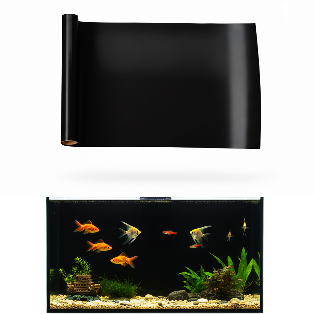 Tło do akwarium, naklejane ele – Aquarium Fish Wallpaper recenzja i cena