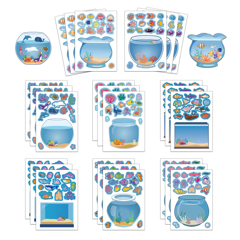 8 szt. Urocze naklejki z kresk – Aquarium Fish Game recenzja i cena