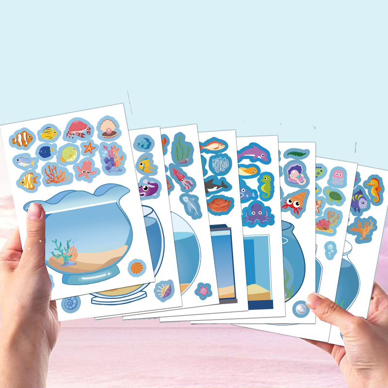 8 szt. Urocze naklejki z kresk – Aquarium Fish Game recenzja i cena