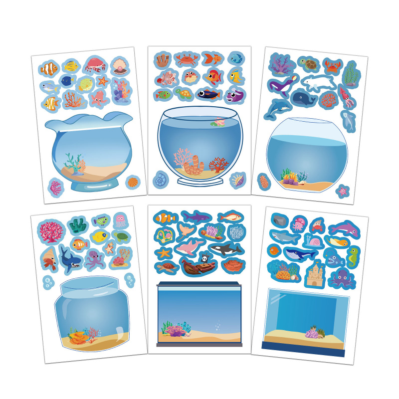 8 szt. Urocze naklejki z kresk – Aquarium Fish Game recenzja i cena